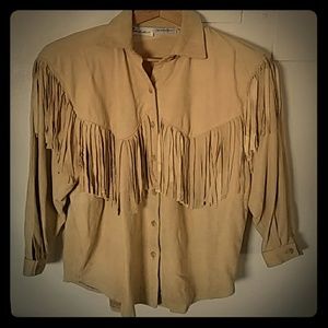 "Lana" Saks Fifth Avenue Fringe shirt